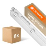 Flerpack 6x Ledvance LED Allmänbruksarmatur Vattentät Fukttät Value 20W 2400lm - 840 Kallvit | 120cm 