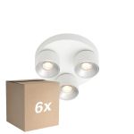 Flerpack 6x Nordlux Pitcher Spot Metall Vit | Passande för 3x GU10