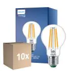 Flerpack 10x Philips MASTER LED Lampa Ultra Efficient E27 Päron Klar 4W 840lm - 830 Varm Vit | Ersättare 60W